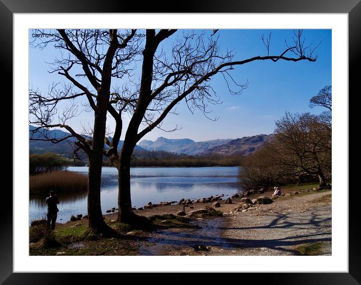 Loughrigg Tarn Framed Mounted Print by Sylvia White