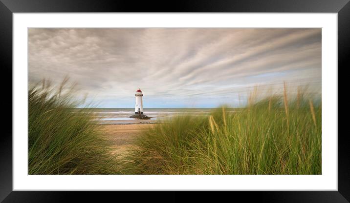 Talacre Lighthouse Through The Dune Grasses Framed Mounted Print by Phil Durkin DPAGB BPE4