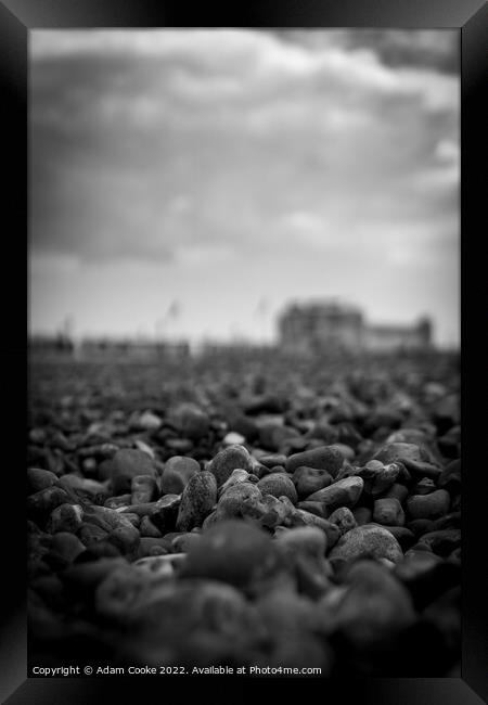 Worthing Pier | Pebbled Beach Framed Print by Adam Cooke