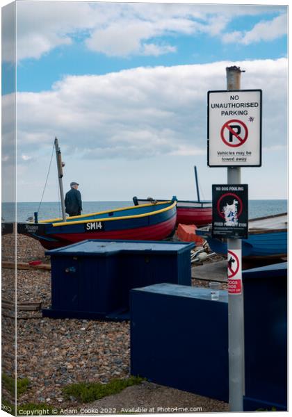 No Parking Your Boat | Worthing Canvas Print by Adam Cooke