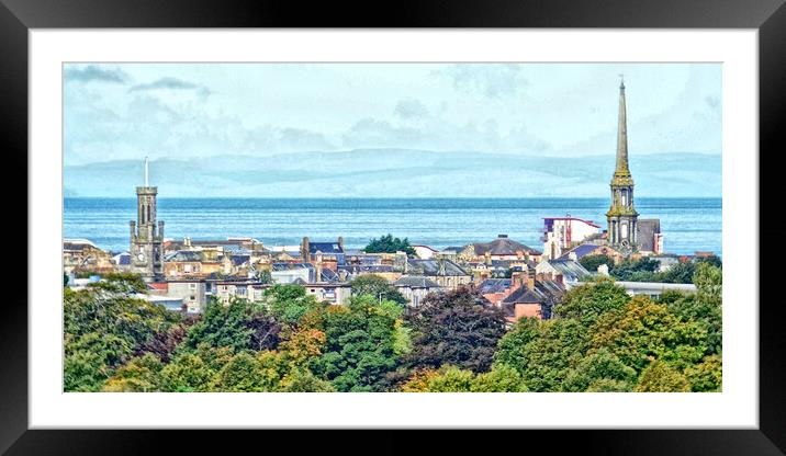 Ayr town centre, old architecture (abstract) Framed Mounted Print by Allan Durward Photography