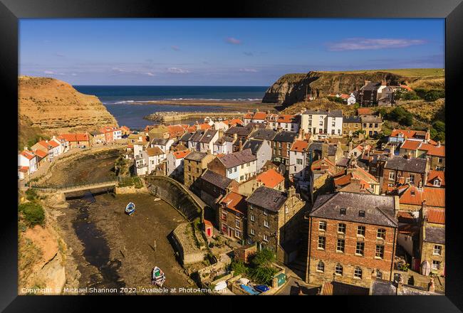 The Quaint Village of Staithes Framed Print by Michael Shannon