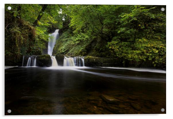 Sgwd Einion Gam Waterfall Acrylic by Leighton Collins