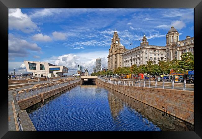 The Three Graces, Liverpool  Framed Print by Darren Galpin