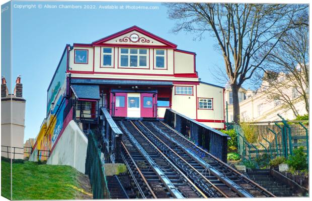Scarborough Central Tramway Canvas Print by Alison Chambers