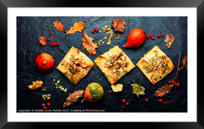 Sweet pumpkin baked,seasonal food Framed Mounted Print by Mykola Lunov Mykola