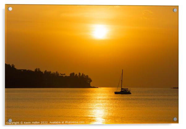 Sunset Kamala Beach, Thailand Acrylic by Kevin Hellon