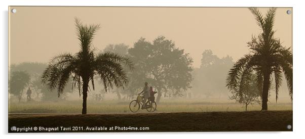 A Misty Morning Acrylic by Bhagwat Tavri