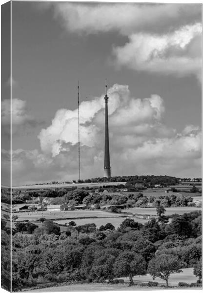 Emley Moor TV Mast Canvas Print by J Biggadike