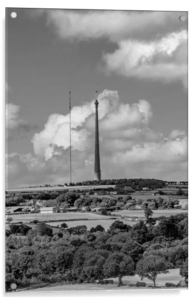 Emley Moor TV Mast Acrylic by J Biggadike