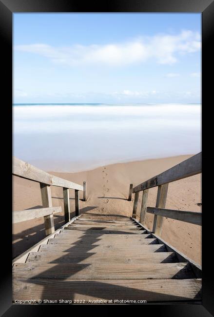 Steps into the Abyss Framed Print by Shaun Sharp
