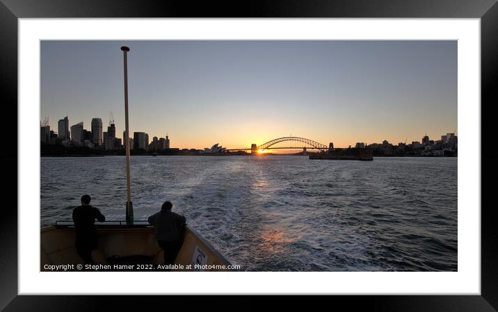 Majestic Sunset Over Sydney Framed Mounted Print by Stephen Hamer