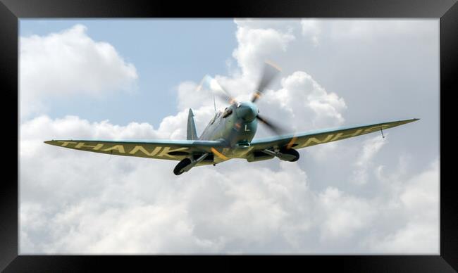 NHS Supermarine Spitfire Framed Print by J Biggadike