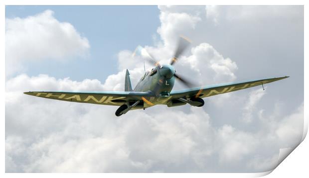 NHS Supermarine Spitfire Print by J Biggadike