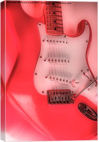 Red Electric Fender Canvas Print by Nicola Clark