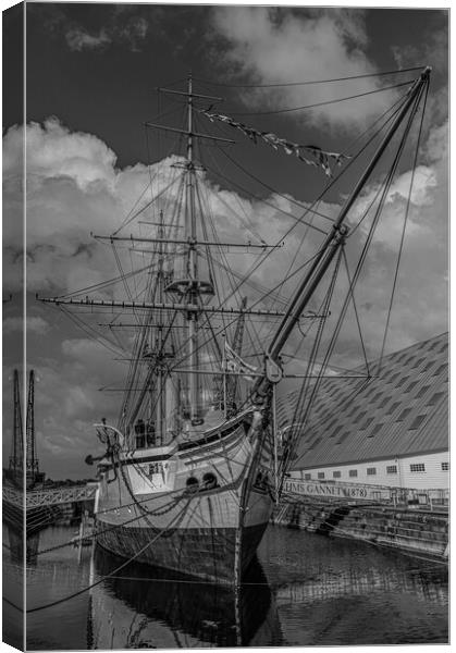 The  Sloop HMS Gannet  Canvas Print by Rob Lucas