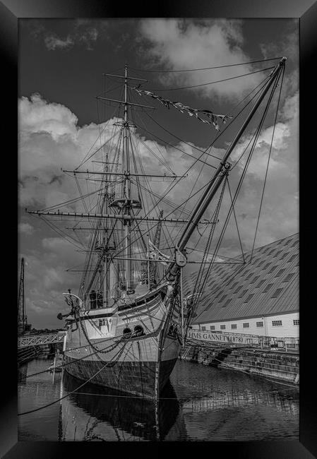 The  Sloop HMS Gannet  Framed Print by Rob Lucas