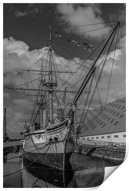 The  Sloop HMS Gannet  Print by Rob Lucas