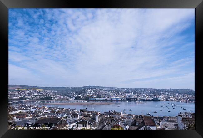Teignmouth From Shaldon's Botanic Garden Framed Print by Peter Greenway