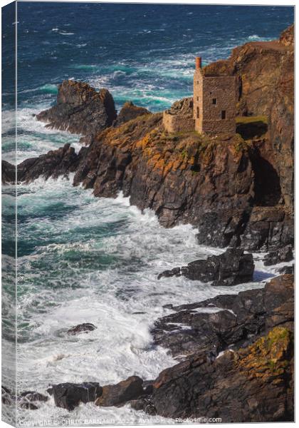 The Crown Mines Botallack Canvas Print by CHRIS BARNARD