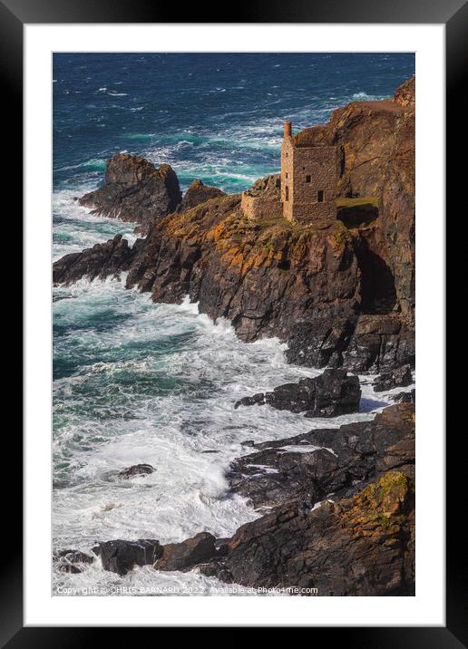 The Crown Mines Botallack Framed Mounted Print by CHRIS BARNARD