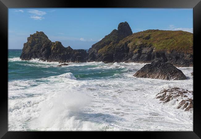 Kynance Cove Framed Print by CHRIS BARNARD