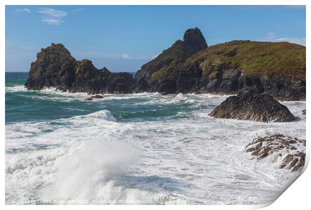 Kynance Cove Print by CHRIS BARNARD