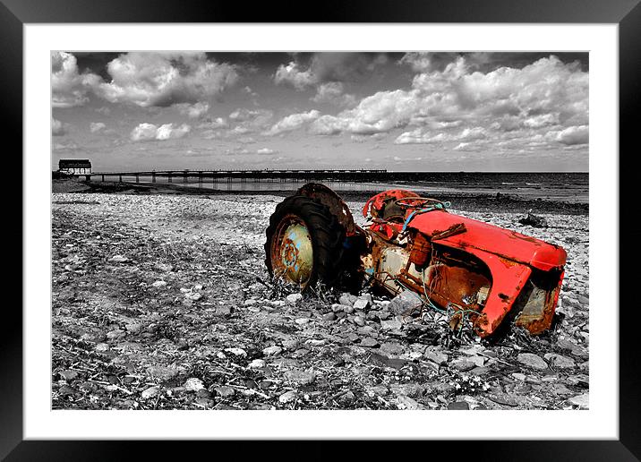 Tractor Framed Mounted Print by Terry Sandoe