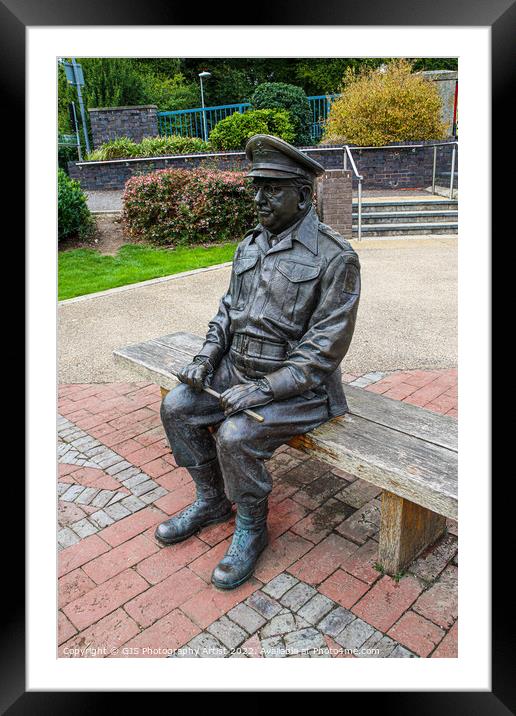 Captain Mainwaring Statue  Framed Mounted Print by GJS Photography Artist