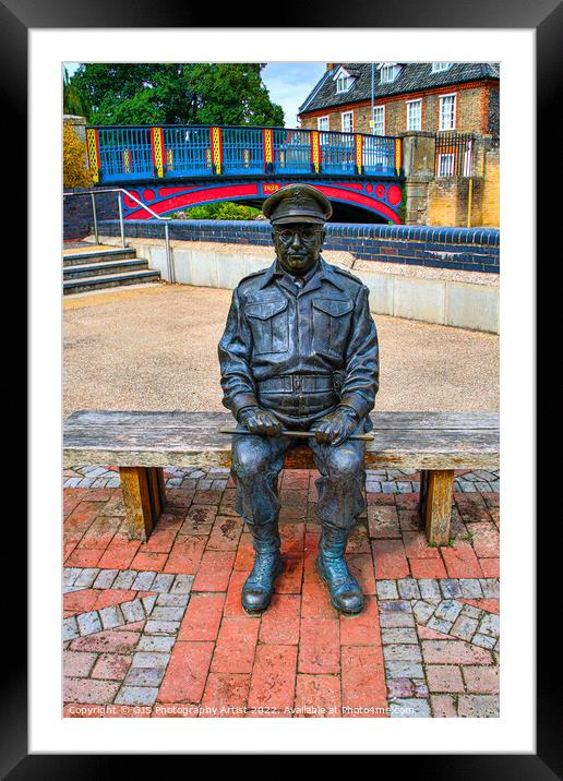 Arthur Lowe Statue Sitting at Thetford Framed Mounted Print by GJS Photography Artist