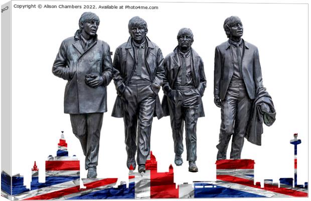The Beatles Liverpool  Canvas Print by Alison Chambers