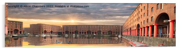 Liverpool Royal Albert Dock Panorama  Acrylic by Alison Chambers
