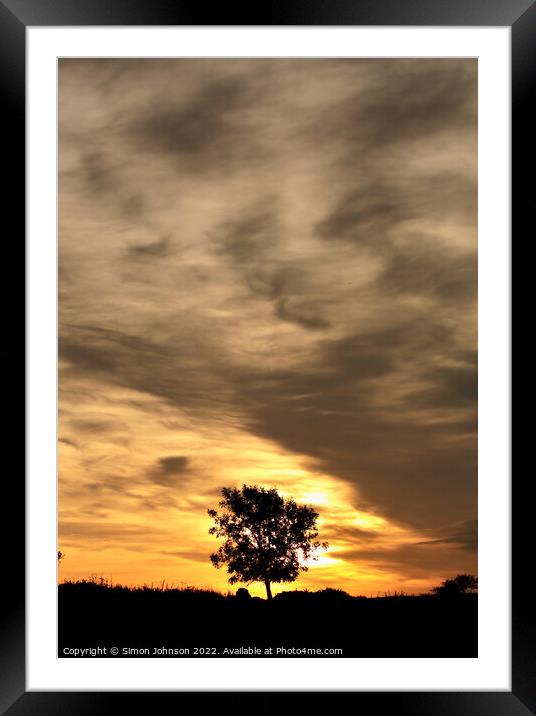 TYree silhouette Framed Mounted Print by Simon Johnson