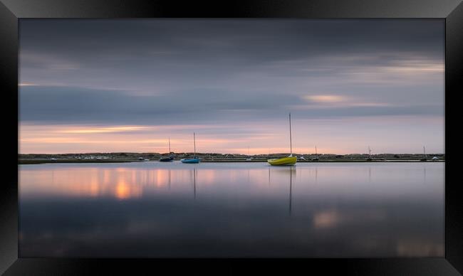 Chichester Harbour, Sunset Framed Print by Mark Jones