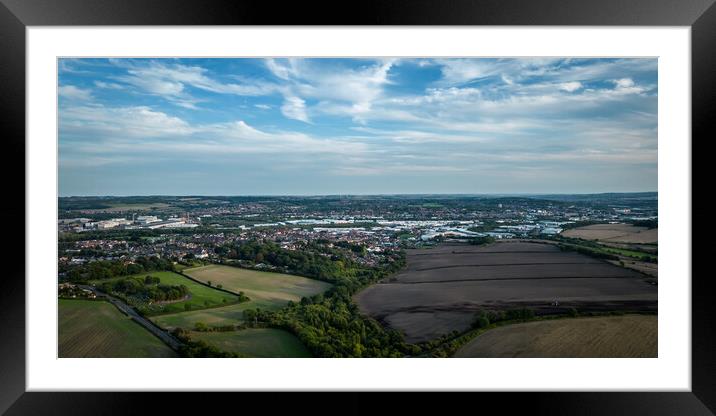Rotherham South Yorkshire Framed Mounted Print by Apollo Aerial Photography
