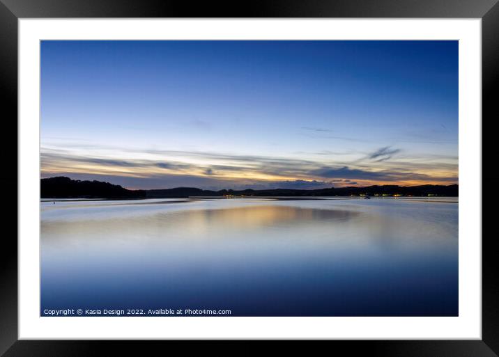 Tranquil Baltic Blue Hour Framed Mounted Print by Kasia Design