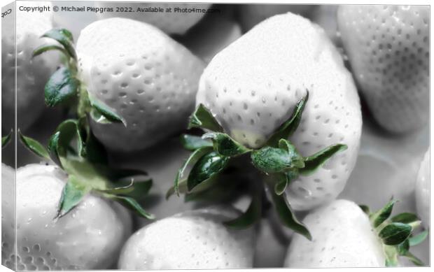 Close up on natural background of red strawberries ready for eat Canvas Print by Michael Piepgras