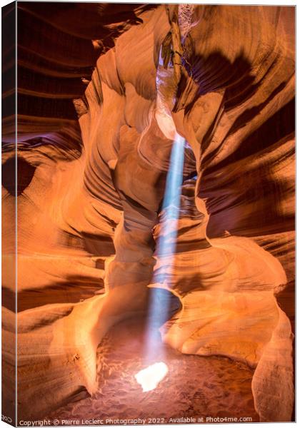 Sunbeam in Antelope Canyon Canvas Print by Pierre Leclerc Photography