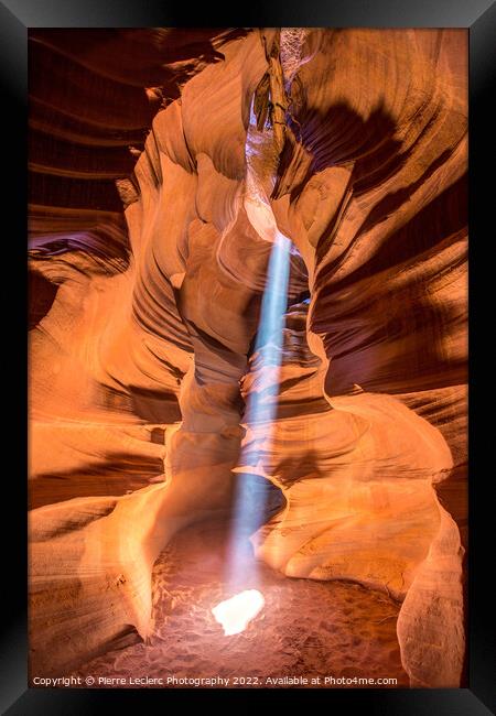Sunbeam in Antelope Canyon Framed Print by Pierre Leclerc Photography