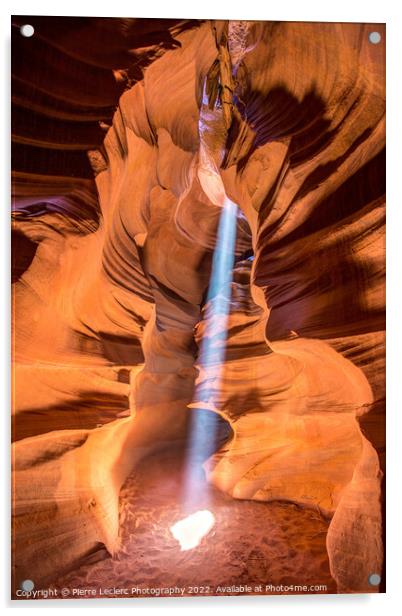 Sunbeam in Antelope Canyon Acrylic by Pierre Leclerc Photography