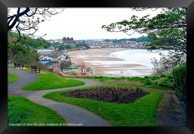 Scarborough at Low tide, North Yorkshire, UK. Framed Print by john hill