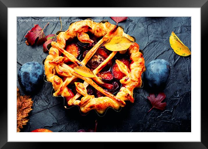 Autumn pies with fruits Framed Mounted Print by Mykola Lunov Mykola