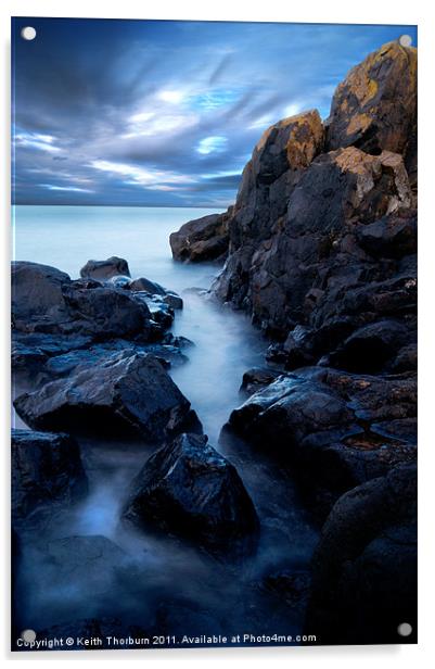 Rocks at North Berwick Acrylic by Keith Thorburn EFIAP/b