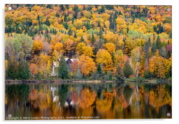 Cabin at the Lake in Autumn Acrylic by Pierre Leclerc Photography