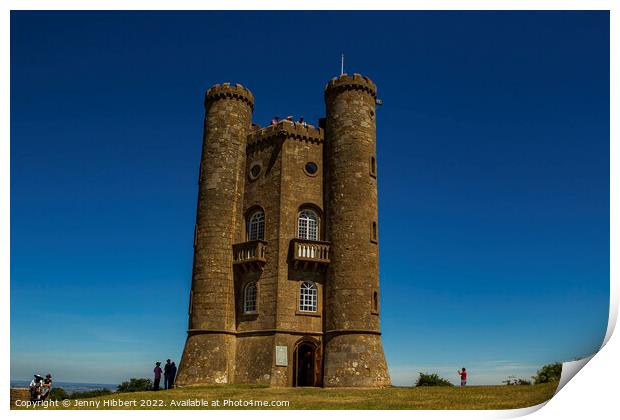 Close up of Broadway Tower  Print by Jenny Hibbert