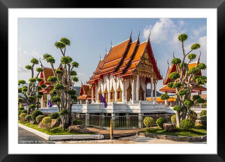 Wat Si Supharam buddhist temple Framed Mounted Print by Kevin Hellon