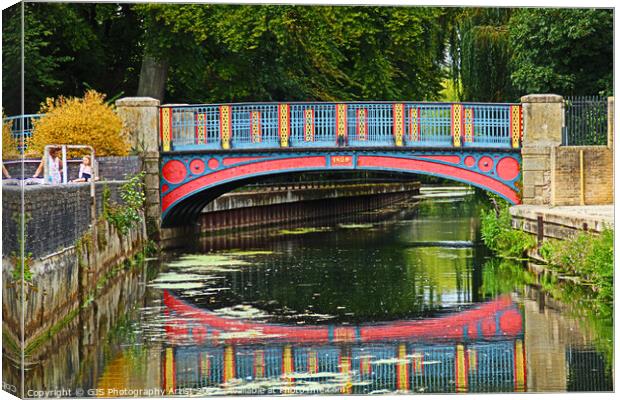 Thetford Town Bridge HDR Canvas Print by GJS Photography Artist