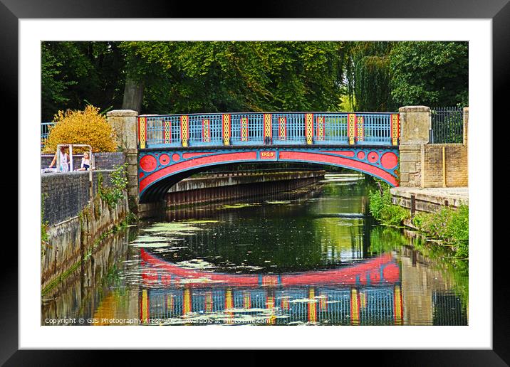 Thetford Town Bridge HDR Framed Mounted Print by GJS Photography Artist