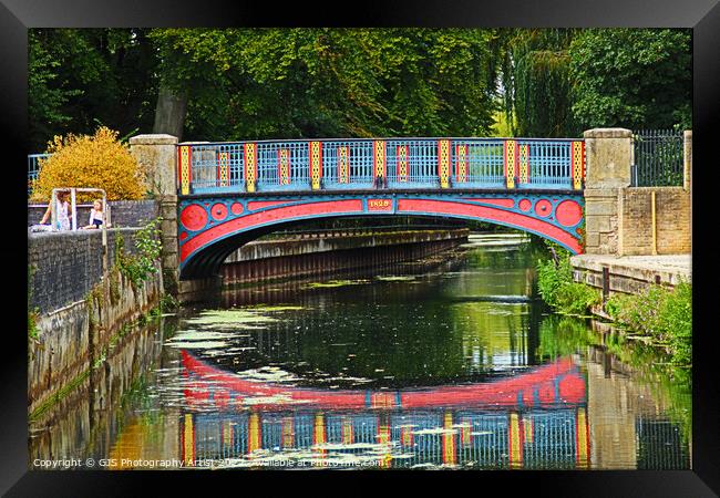Thetford Town Bridge HDR Framed Print by GJS Photography Artist