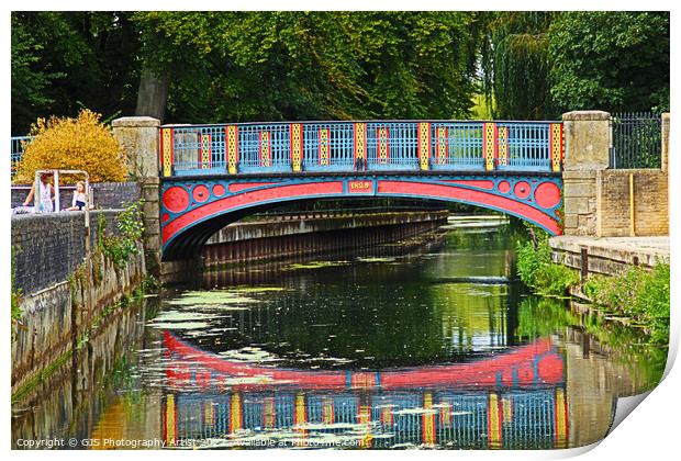 Thetford Town Bridge HDR Print by GJS Photography Artist